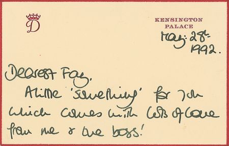 Lot #220 Diana Handwritten Letter Signed - Image 1