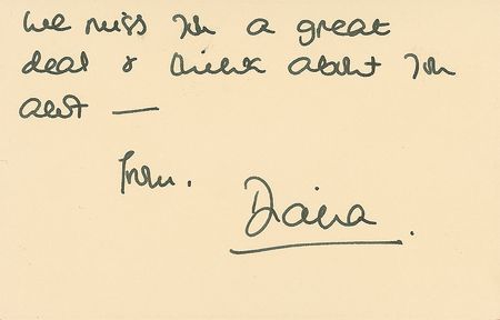 Lot #220 Diana Handwritten Letter Signed - Image 2