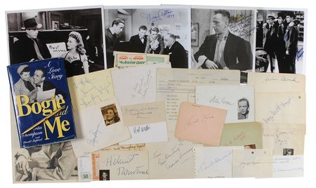 Lot #1292 Humphrey Bogart: Great collection of Bogie items, including a personalized pen from the ?50s and Casablanca cast signatures - Image 1