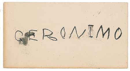 Lot #243 Geronimo: A highly desirable signature on the calling card of his Fort Sill captor - Image 1
