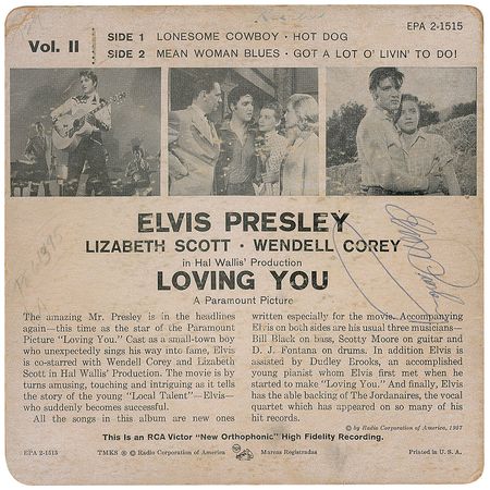 Lot #116 Elvis Presley - Image 1