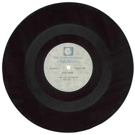 Lot #606 Dave Mason: We Just Disagree - Image 1
