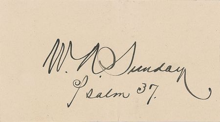 Lot #278 Billy Sunday Signature - Image 1