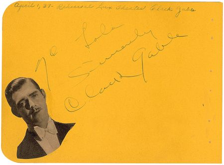 Lot #334 Clark Gable Signature - Image 1