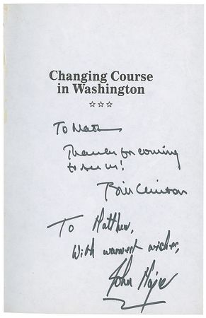 Lot #161 Bill Clinton and John Major - Image 1