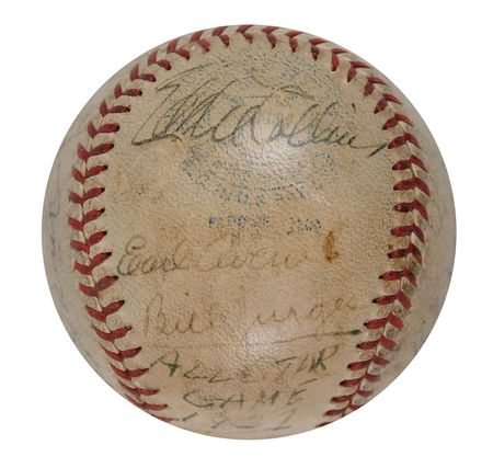 Lot #1267 Baseball: 1937 All-Stars: The 1937 All-Stars featuring eleven Hall of Famers, including Ruth, Ott, Collins, Frisch, and Waner - Image 4