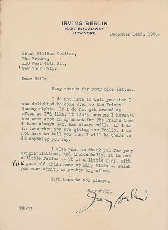 Lot #939 Irving Berlin - Image 2