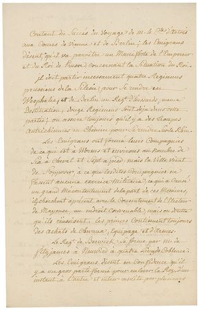 Lot #386 Francois Christophe de Kellermann: Important letter on the ?evil subjects of the Emigres who are roving through the Palatine villages attempting to taint and debauch my soldiers? - Image 2