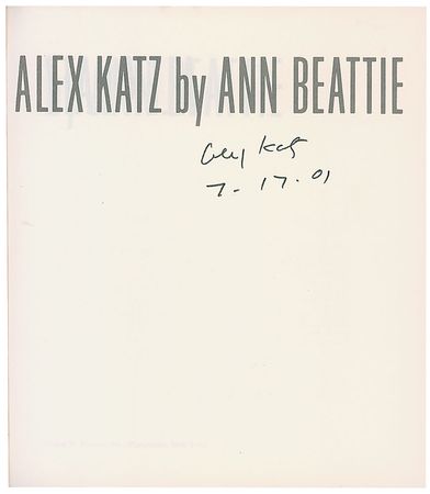 Lot #639 Alex Katz Book - Image 1