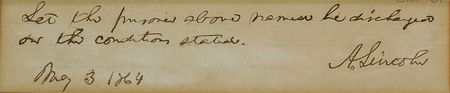 Lot #26 Abraham Lincoln: Lincoln, true to his intention to heal the country, frees a prisoner - Image 2