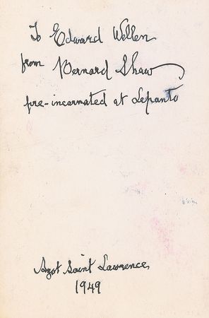 Lot #595 George Bernard Shaw Signed Photograph - Image 1