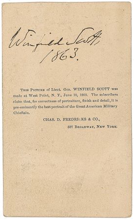 Lot #397 Winfield Scott Signed Photograph - Image 1