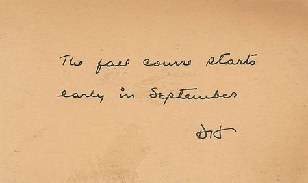 Lot #563 Dashiell Hammett: On his ‘Mystery Story’ workshop: “The fall course starts early in September” - Image 1