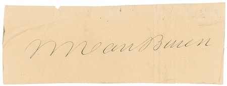 Lot #13 Martin Van Buren Signature