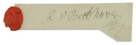 Lot #699 Ludwig van Beethoven: Gorgeous signature of the monumentally important composer - Image 1