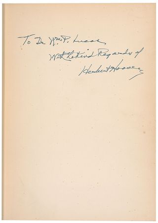 Lot #83 Herbert Hoover Book - Image 1