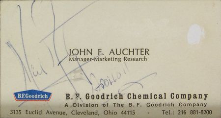 Lot #450. Neil Armstrong Business Card