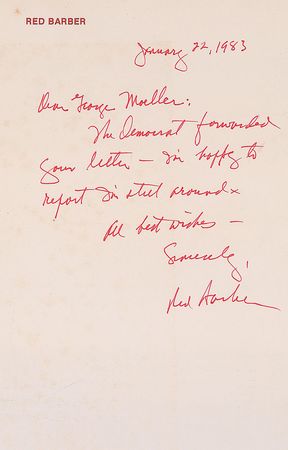 Lot #1349 Red Barber: “I’m happy to report I’m still around” - Image 1