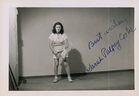 Lot #1389 Sarah Palfrey Danzig Signed Photograph and Handwritten Letter Signed - Image 1