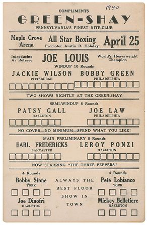 Lot #1468 Joe Louis Scorecard - Image 2