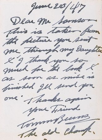 Lot #1270 Tommy Burns: Scarce photo of “Tommy Burns, The Old Champ” - Image 2