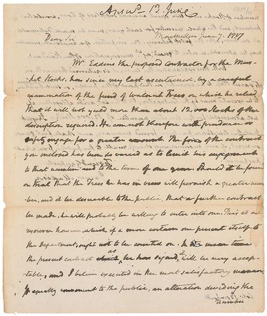 Lot #7 James Madison: Madison arranges to use