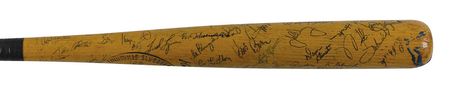 Lot #1357 Baseball Hall of Famers and Greats: Hall of Famer bat actually used by Williams to demonstrate hitting - Image 1