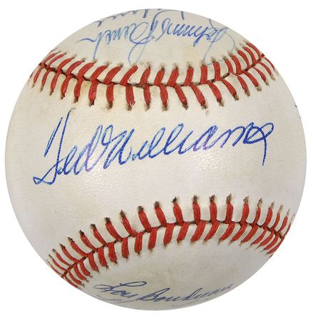 Lot #1354 Baseball Hall of Famers Baseball - Image 1
