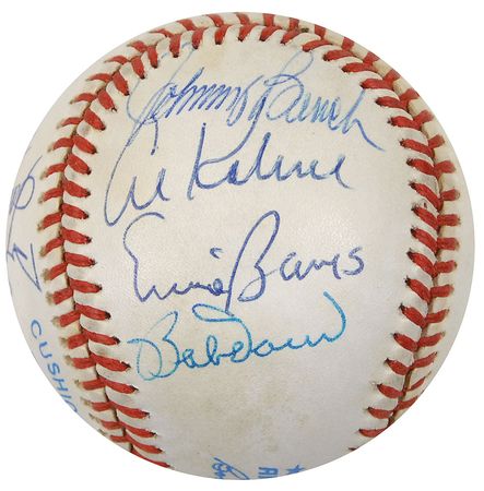 Lot #1354 Baseball Hall of Famers Baseball - Image 4