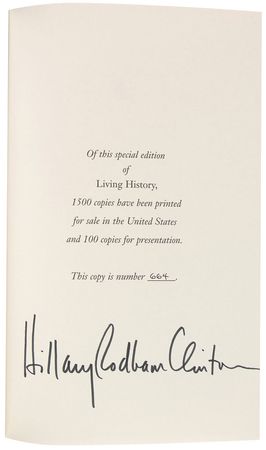 Lot #169 Hillary Clinton Book - Image 1