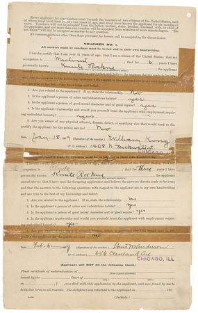 Lot #1309 Knute Rockne: Saving up to attend Notre Dame, Rockne completes a lengthy postal clerk exam - Image 2