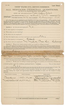 Lot #1309 Knute Rockne: Saving up to attend Notre Dame, Rockne completes a lengthy postal clerk exam - Image 12