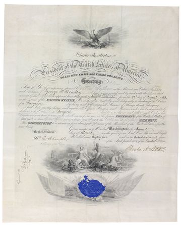 Lot #44 Chester Arthur Signed Document - Image 1