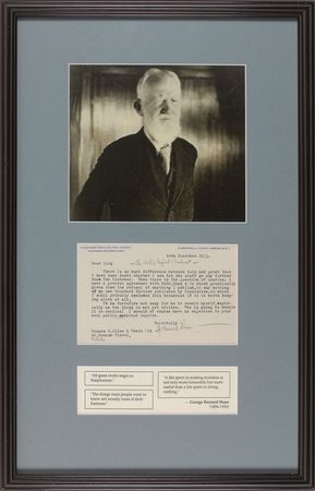 Lot #596 George Bernard Shaw Typed Letter Signed - Image 1