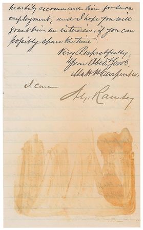 Lot #33 U. S. Grant: Grant turns to the Commissioner of Indian Affairs regarding the removal of ?stray bands of Indians? in Wisconsin: ?I should have to see them before taking definite action? - Image 3
