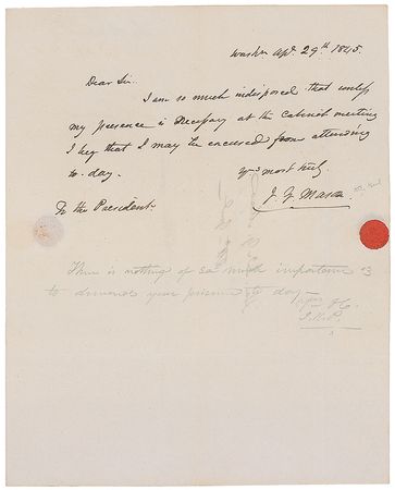 Lot #19 James K. Polk: Excusing his attorney