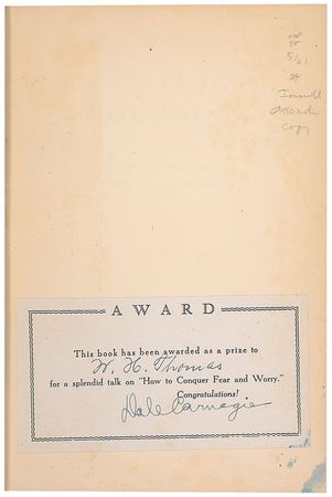 Lot #295 Dale Carnegie Book - Image 1