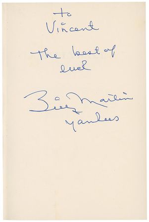 Lot #1481 Billy Martin Book - Image 1