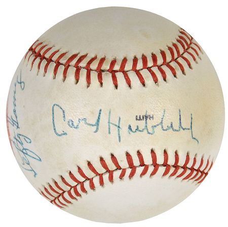 Lot #1421 Lefty Gomez and Carl Hubbell Baseball - Image 2