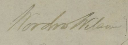 Lot #64 Woodrow Wilson Signed Document - Image 2
