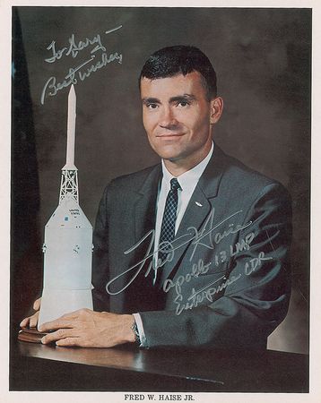 Lot #500 Fred Haise Signed Photographs - Image 1