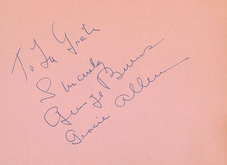 Lot #1030 George Burns and Gracie Allen - Image 1