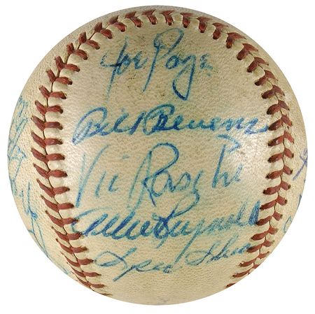 Lot #1306 NY Yankees Old-Timers: Featuring four Hall of Famers and the very scarce Pipp - Image 2