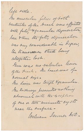 Lot #241 William Jenner: In-depth autopsy report written by the distinguished English physician - Image 3