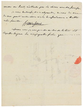 Lot #185 Anthelme Brillat-Savarin Handwritten Letter Signed - Image 3