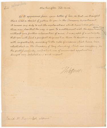Lot #6 Thomas Jefferson: President Jefferson