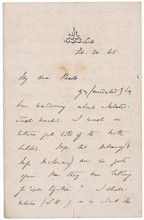 Lot #188 Richard Francis Burton: Extremely rare letter from the translator of ‘The Arabian Nights’ as he explores Ireland - Image 1