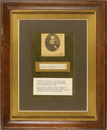 Lot #47 Grover Cleveland Signature - Image 1
