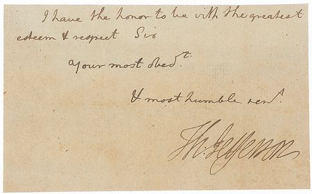 Lot #5 Thomas Jefferson: Superlative and lengthy