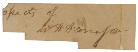 Lot #15 William Henry Harrison Signature